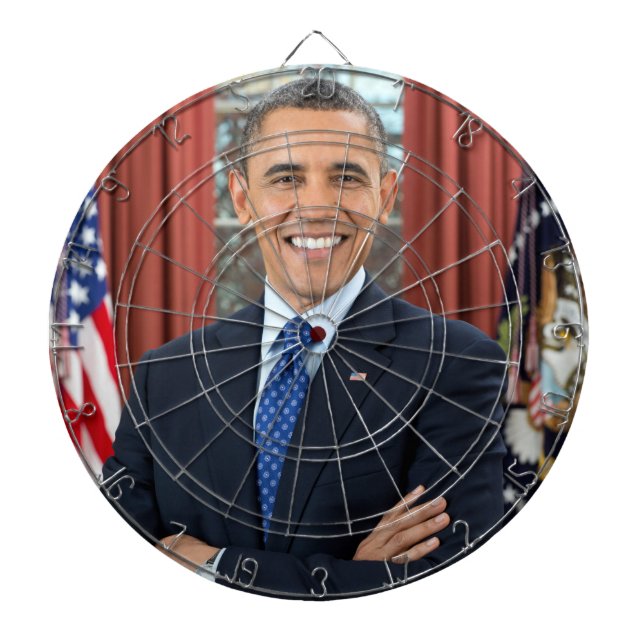 Oval Office Portrait, Obama Barack US-Präsident Dartscheibe (vorne)