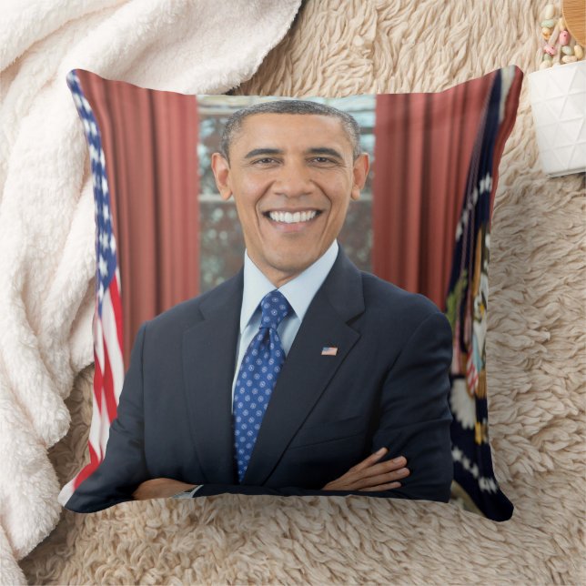 Oval Office Portrait, Obama Barack US-Präsident Kissen (Decke)