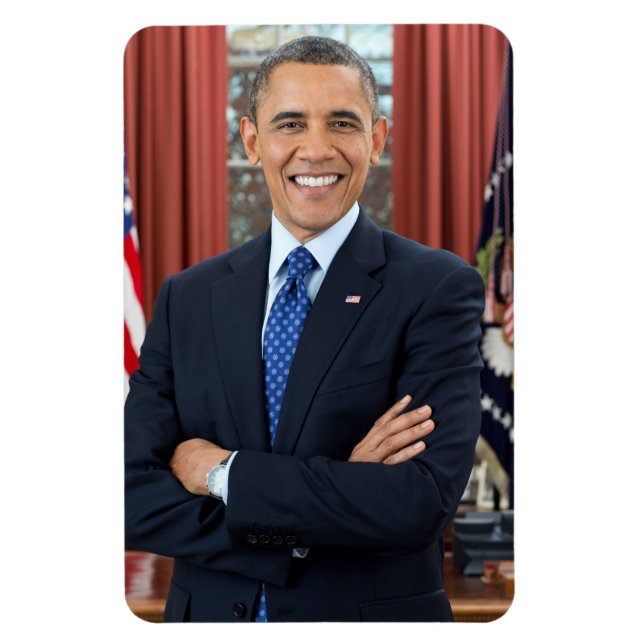 Oval Office Portrait, Obama Barack US-Präsident Magnet (Vertikal)