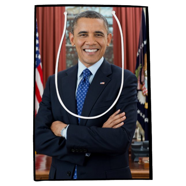 Oval Office Portrait, Obama Barack US-Präsident Mittlere Geschenktüte (Vorderseite)