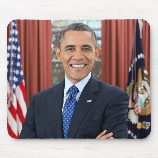 Oval Office Portrait, Obama Barack US-Präsident Mousepad (Vorne)
