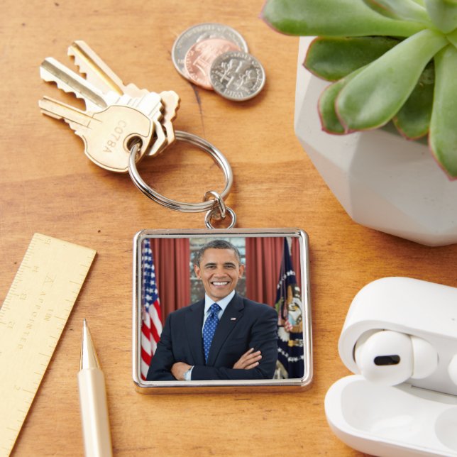 Oval Office Portrait, Obama Barack US-Präsident Schlüsselanhänger (Schreibtisch)