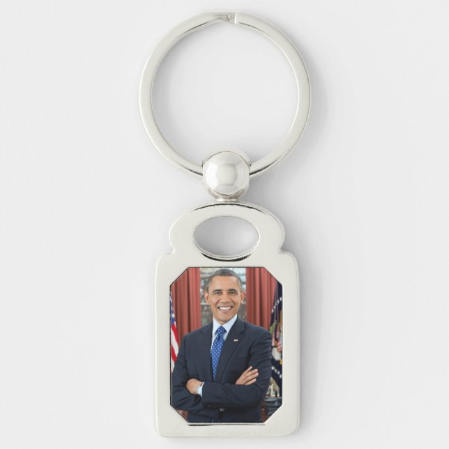 Oval Office Portrait, Obama Barack US-Präsident Schlüsselanhänger (Vorderseite)