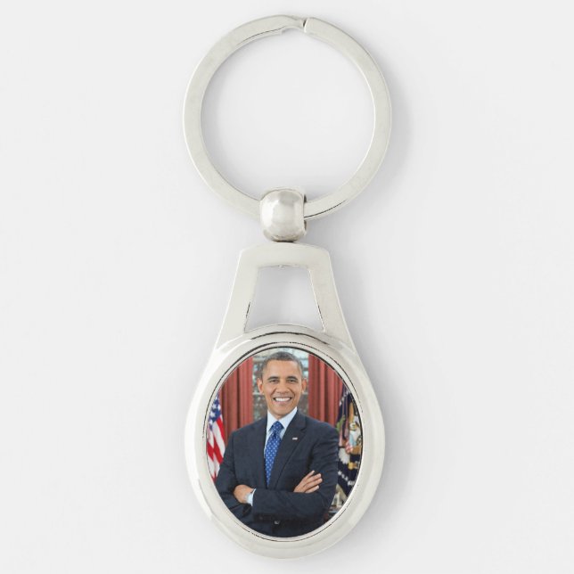 Oval Office Portrait, Obama Barack US-Präsident Schlüsselanhänger (Vorderseite)