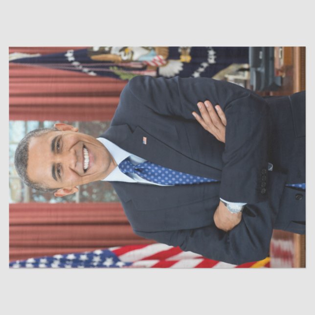 Oval Office Portrait, Obama Barack US-Präsident Seidenpapier (Vorderseite)