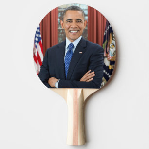 Oval Office Portrait, Obama Barack US-Präsident Tischtennis Schläger