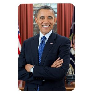 Oval-Office-Porträt, Obama Barack US-Präsident Magnet