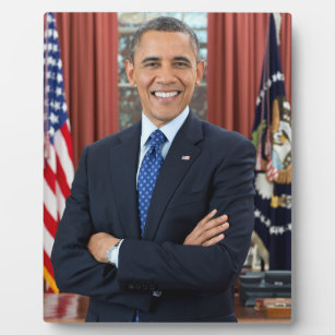 Oval Office US 44. Präsident Obama Barack Fotoplatte