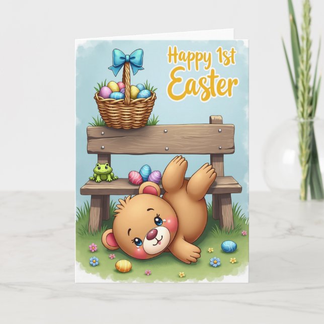 Oval Pattern Easter Card Karte (Vorderseite)