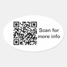 Oval QR Code Aufkleber
