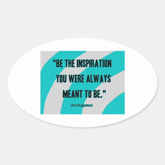 Oval-Sticker für Inspiration Ovaler Aufkleber (Vorderseite)