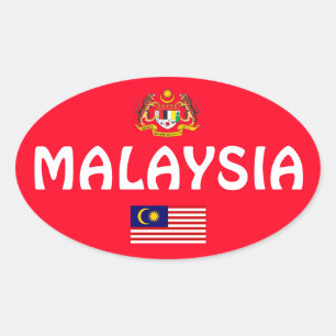 Oval Sticker für Malaysia