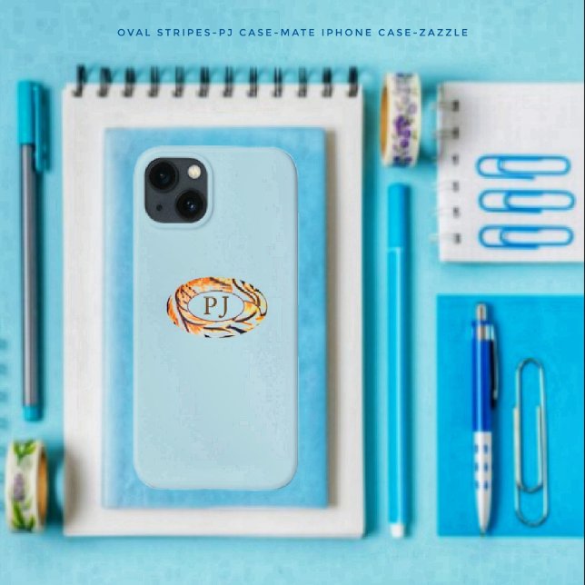 Oval Stripes-PJ Case-Mate iPhone Hülle (Von Creator hochgeladen)