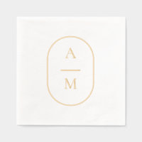 Oval Ursprüngliche Hochzeitsfoil geprägt Napkins