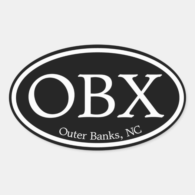 Oval von OBX-Außenbanken Ovaler Aufkleber (Vorderseite)