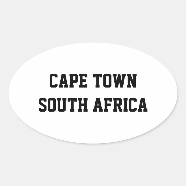 Ovalaufkleber Cape Towns Südafrika Ovaler Aufkleber (Vorderseite)