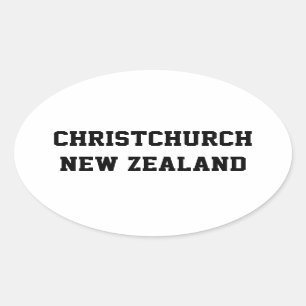 Ovalaufkleber Christchurchs Neuseeland Ovaler Aufkleber