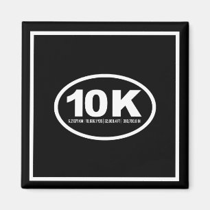 Ovale 10K Maße -   laufende Fitness - .png Magnet