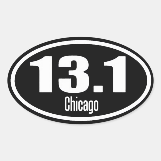 Ovale 13,1 Sticker de Chicago (Devant)