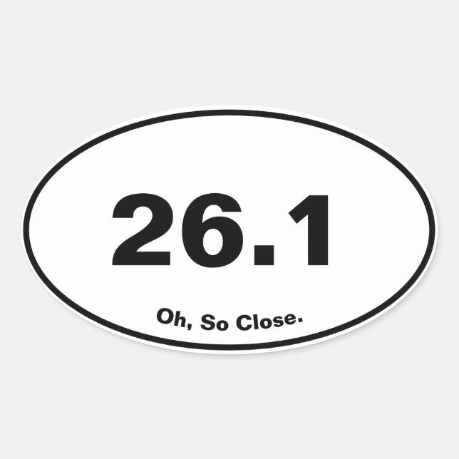Ovale 26.1 Sticker marathon drôle (Devant)