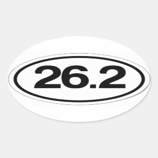 Ovale 26.2 Sticker (Sticker Marathon Complet)