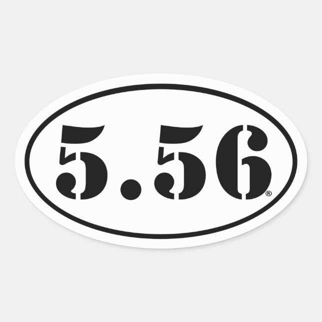 Ovale 5,56 Sticker (Devant)