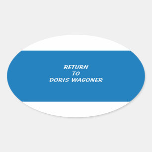 OVALE AJOUTEZ VOTRE PROPRE STICKER ROND CLASSIQUE TEXTE-