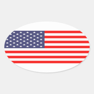 Ovale Aufkleber   der amerikanischen Flagge Flagge