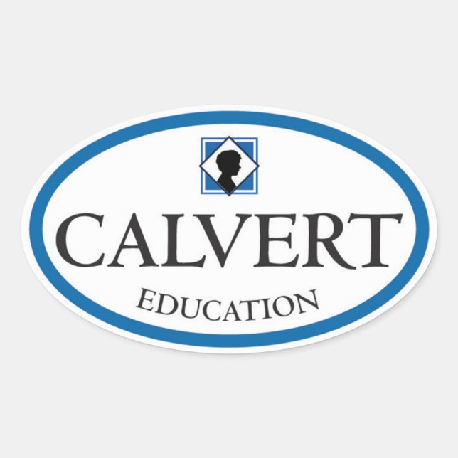 Ovale Aufkleber für die Bildung Calvert (Set von v (Vorderseite)