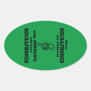 Ovale Aufkleber für Sousaphone