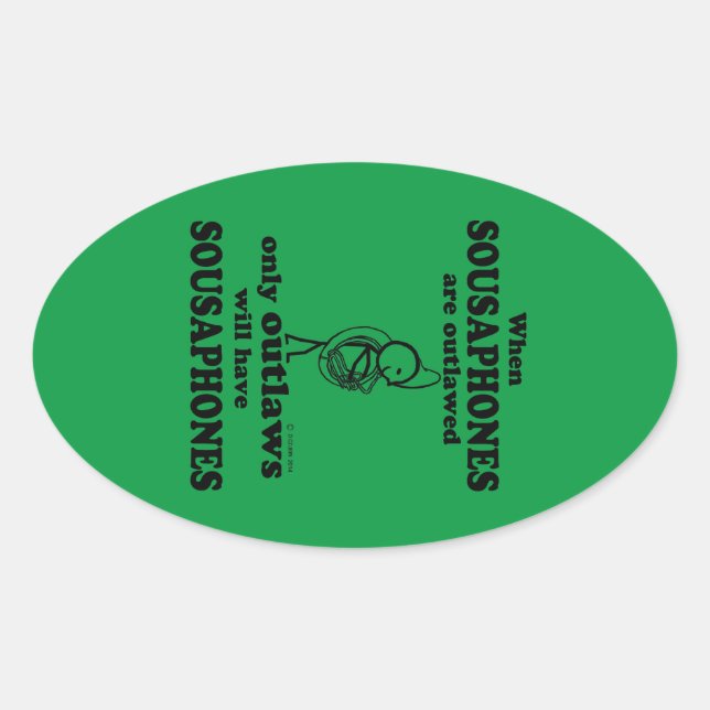 Ovale Aufkleber für Sousaphone (Vorderseite)