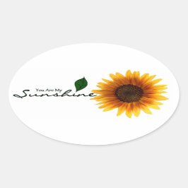 Ovale Aufkleber - Sie sind mein Sonnenschein