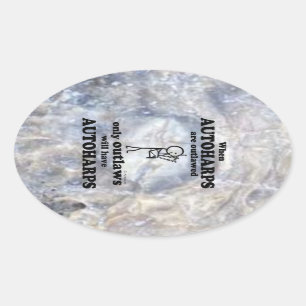 Ovale Autoharps Sticker Oval interdit