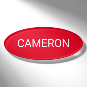 Ovale Bezeichnung für Rot-Acryl-Magnesium-Beruflic Namenschild