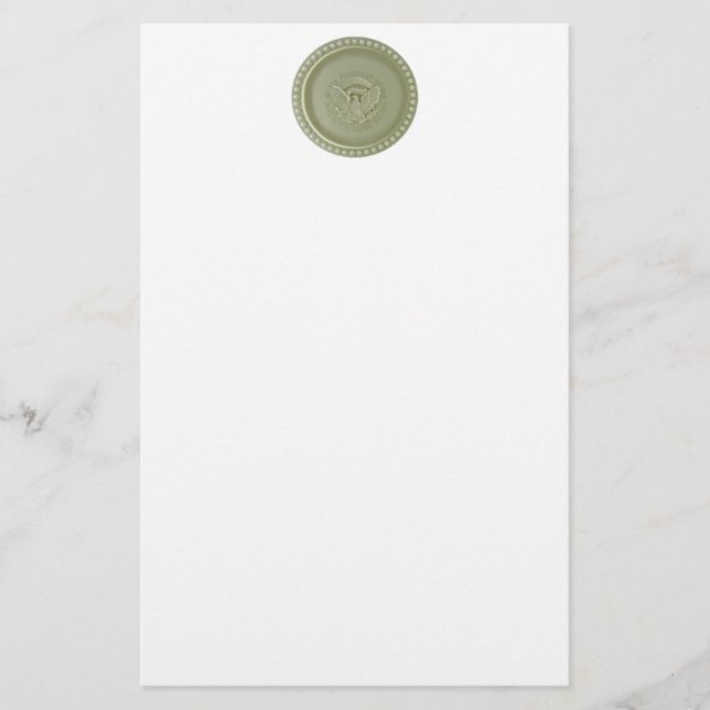 Ovale Büro-Decke, Präsidenten-USA-Siegel Ornamen Briefpapier (Vorderseite)