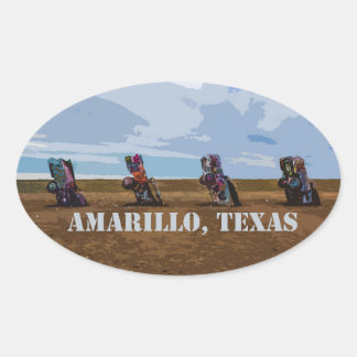 Ovale Cadillac Ranch - Amarillo, Texas Sticker