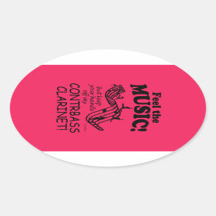 Ovale Contrabass Clarinet Sentez La Musique Oval Sticker