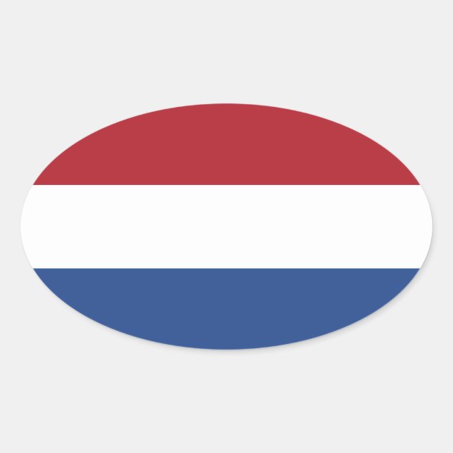 Ovale Drapeau de Pays-Bas Oval Sticker (Devant)