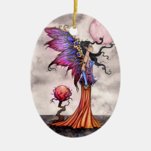 Ovale En Céramique Fae Abigail Fairy Imaginaire Ornement