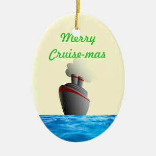 Ovale En Céramique Joyeux ornement Croisière-MAS daté