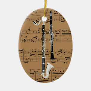 Ovale En Céramique Ornement - clarinettes - sélectionnez votre
