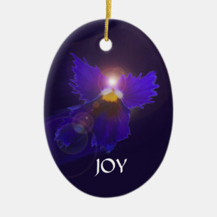Ovale En Céramique Ornement d'ange de joie et de paix