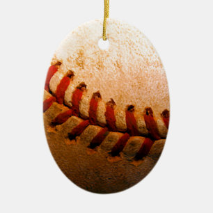 Ovale En Céramique Ornement de baseball
