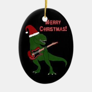 Ovale En Céramique Ornement de guitare de T-Rex