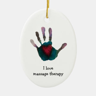 Ovale En Céramique Ornement de thérapeute de massage