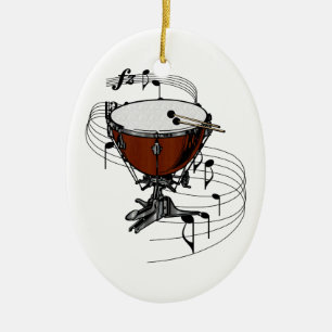 Ovale En Céramique Ornement de timbales (tambour de bouilloire)