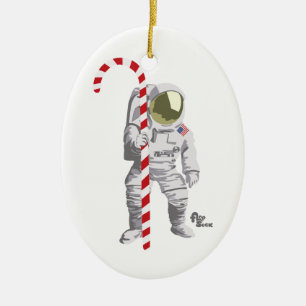 Ovale En Céramique Ornement de vacances d'astronaute