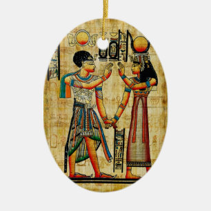 Ovale En Céramique Ornement d'Egypte antique 5