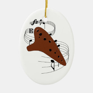 Ovale En Céramique Ornement d'ocarina