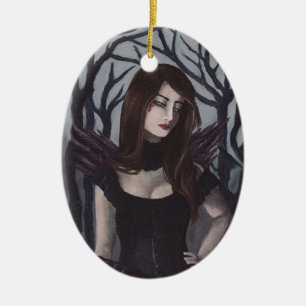 Ovale En Céramique Ornement gothique d'art d'ornement de vampire